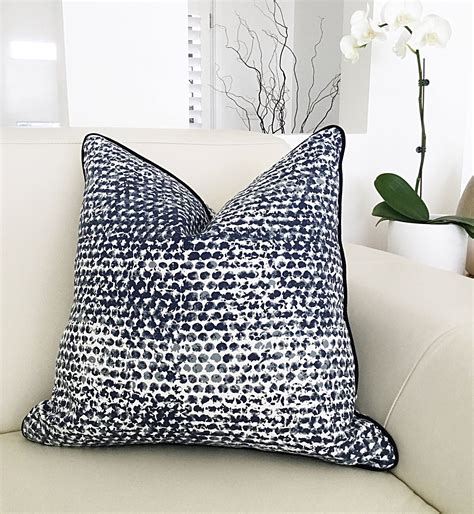 white and navy blue pillows|navy blue and white cushions.